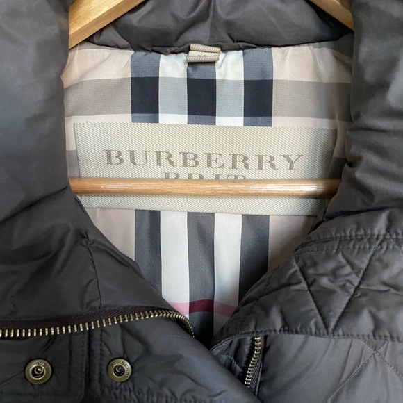 BURBERRY BRIT ダークグレー ピーコート Burberry BRIT single Trench